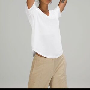 Lululemon Love White V-Neck Top size 12
